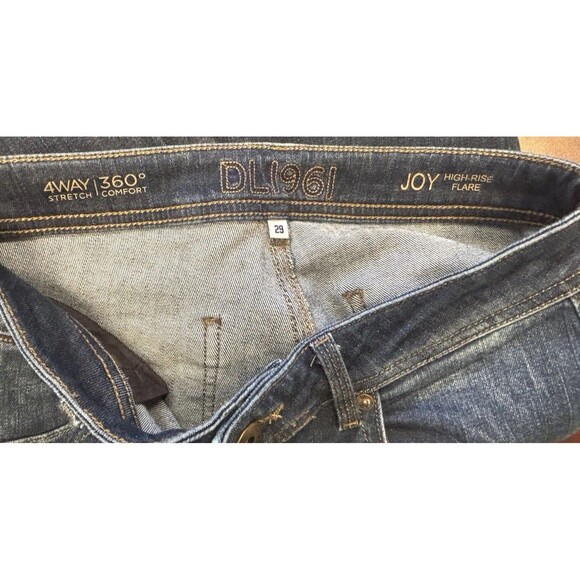 DL1961 Joy High Rise Flare 4-Way Stretch Jeans Size 29 Garland Blue - Picture 5 of 10